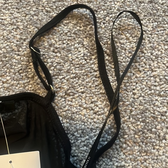 NWT Forever 21 Sheer Fitted Ruched Dress - Picture 5 of 6